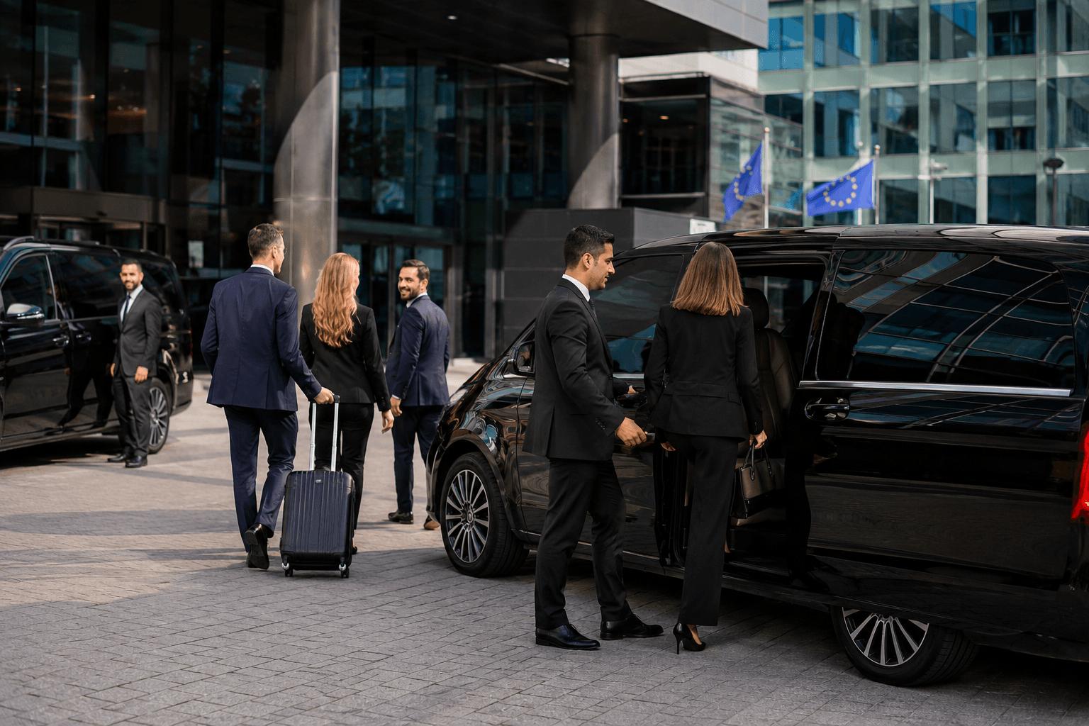 Premium taxi service in Antwerp with professional driver and luxury vehicle