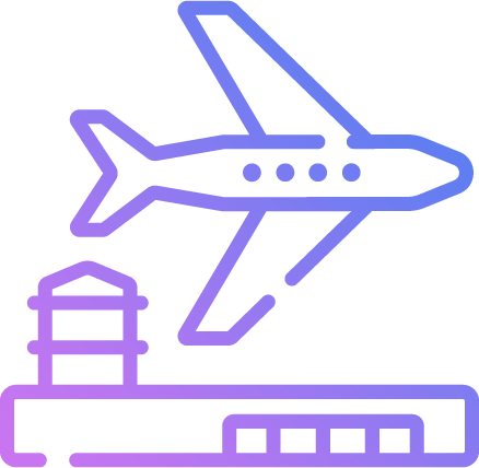 airplane from airport logo